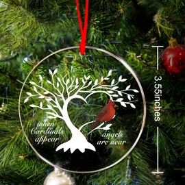 Cardinal Memorial Ornaments for Loss of Loved One Christmas in Heaven in Loving Memory Gifts Sympathy Keepsake When Cardinals Appear Angle are Near