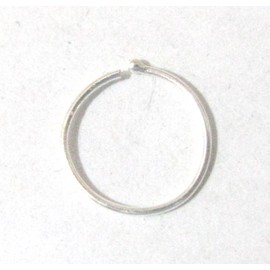 Set of 2 Nose Rings Small and Extra Thin 0.5mm 925 Silver (8 MM)