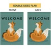 pingpi Welcome House Flag Vertical Double Sided,Fox Yard Outdoor Decoration