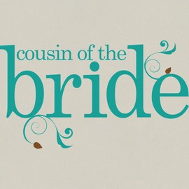 CafePress Cousin Of The Bride Teal Swirl Canvas Tote Top Zipper Closure