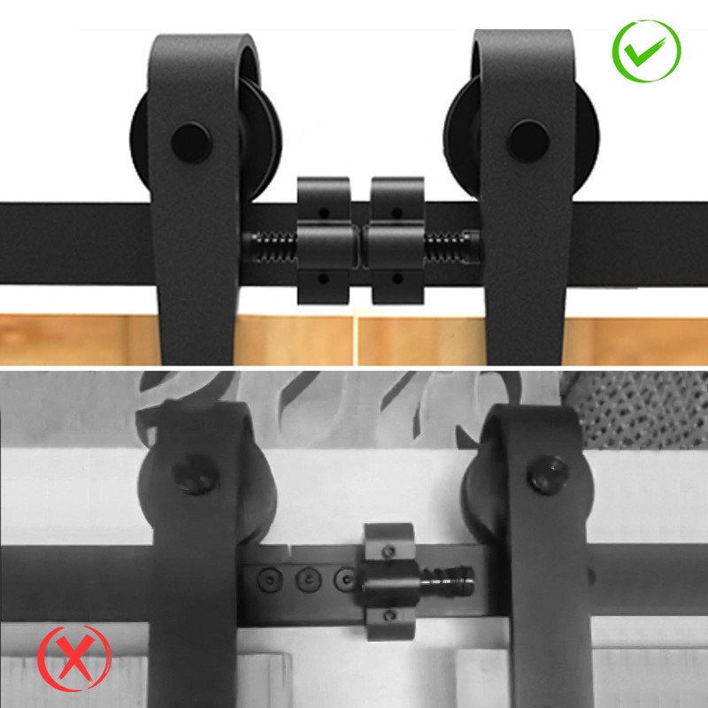 TOIMIOTOIM Sliding Barn Door Stopper Rail Stop for Single or
