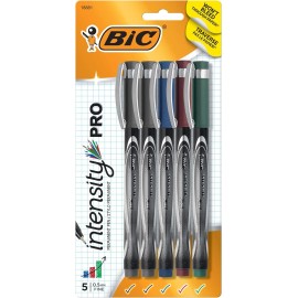 BIC Intensity Fineliner Pro Marker Pen; Fine Tip (0.5mm); 5-Count