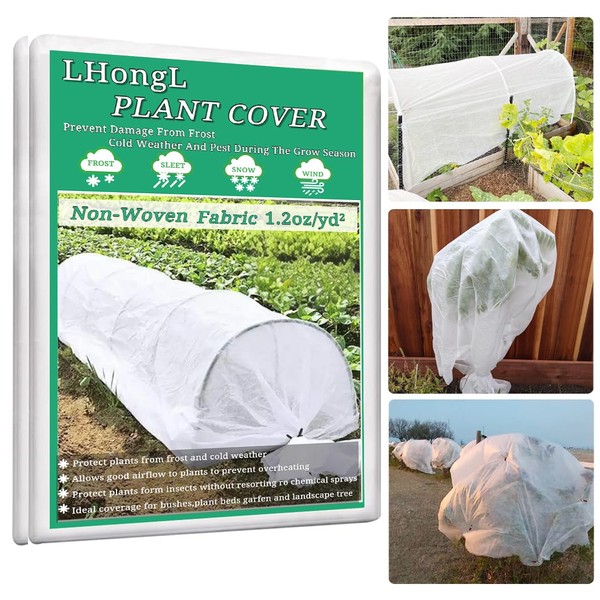LHongL Plant Covers Freeze Protection with Ultra Fine Mesh Reusable