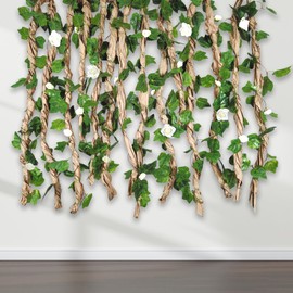 Cularve Jungle Theme Decorations with Lifelike Tropical Vines and Flowers, DIY Jungle Party Decoration Kit, Suitable for Tropical Rainforest Classroom Open House Décor and Home Decoration.