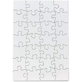 8 Blank Jigsaw Puzzles with Envelopes – 5.5 x 8 Inch, 28 Pieces Each – DYI Party invites, Perfect for Decorating, Kids' Activities, Arts & Crafts or Party Favors