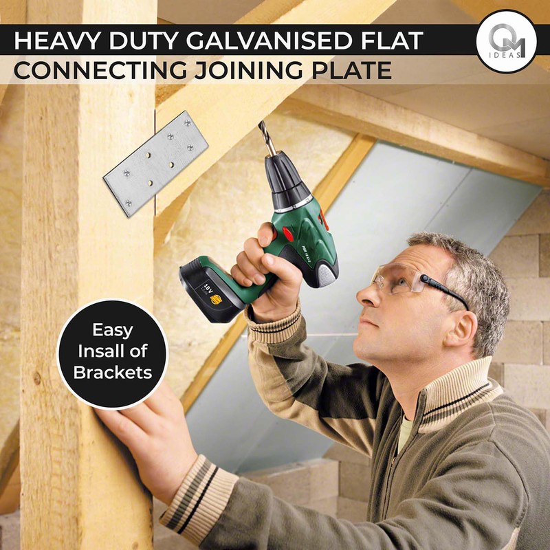 OMIDEAS 10 x Flat Joining Plates (80 x 40 x
