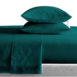 trendbeddingmart TBM 100% Egyptian Cotton Sheets, Sheets Set, 800 Thread Count Long Staple Cotton, Sateen Weave for Soft and Silky Feel (King, Teal Green)