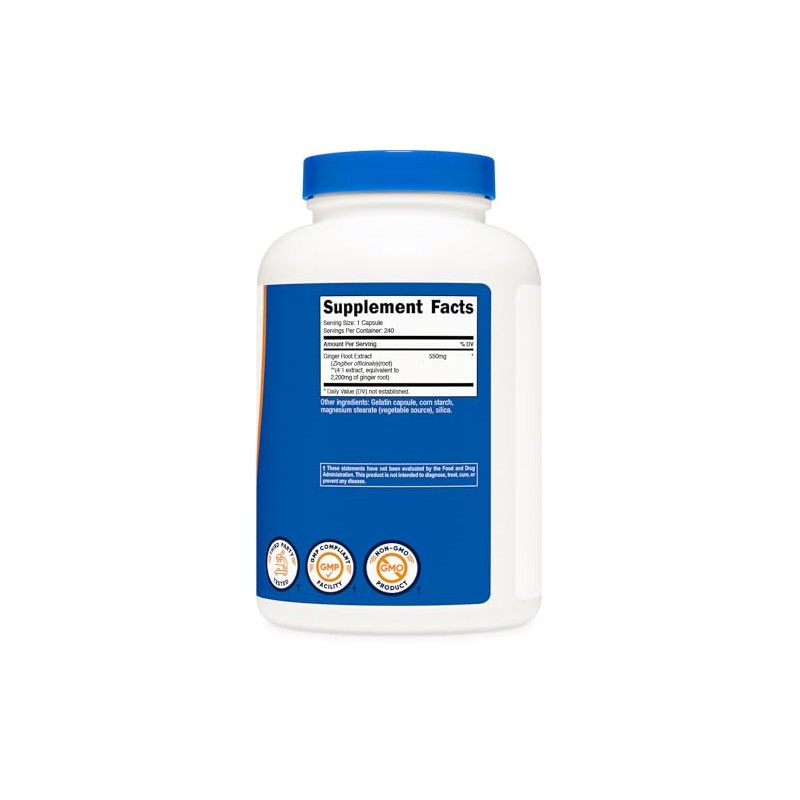 Nutricost Ginger Root Extract 240 Capsules for 240 Servings Per