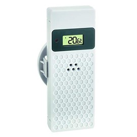 TFA Dostmann Thermo-Hygro Transmitter with Display, 30.3245.02, Can be Used as Replacement or Additional Transmitter, White, L60 x W35 x H155 mm