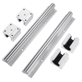 Linear Guide Rail,2 pcs SBR16 300mm Linear Rail+4 Pcs SBR16UU Blocks For CNC Machine