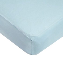 American Baby Company 100% Cotton Jersey Knit Fitted Crib Sheet for Standard Crib & Toddler Mattresses, Baby Blue, for Boys & Girls