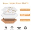 Geichan Marble Coaster Set for Table Protection,8 Pcs Drink Coasters
