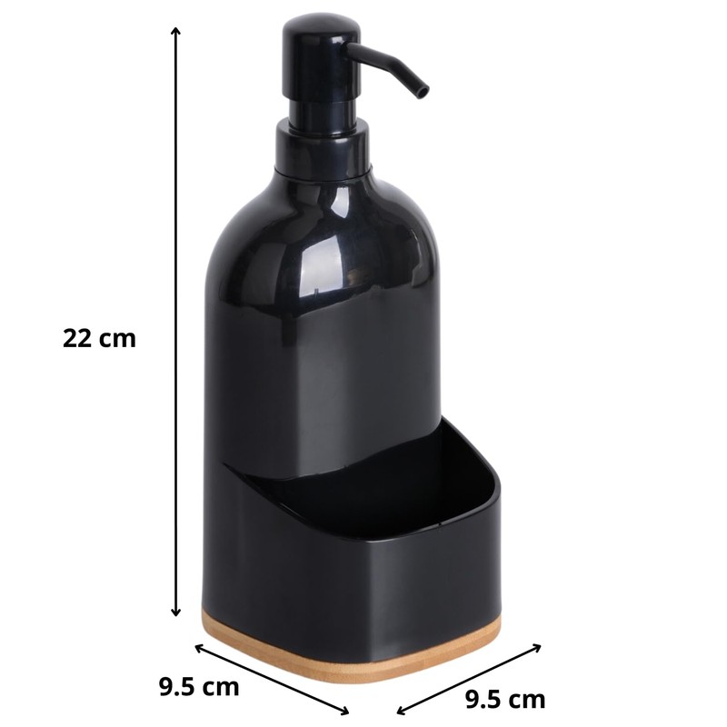KOOK TIME Soap Dispenser, Black PUMP_DISPENSER, Practical Dish Soap Organizer