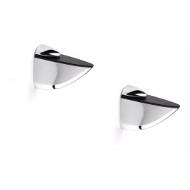 LIZOFERTAS Soporte Para Repisas De Cristal 25kg Ménsula 8 Pares Niquel