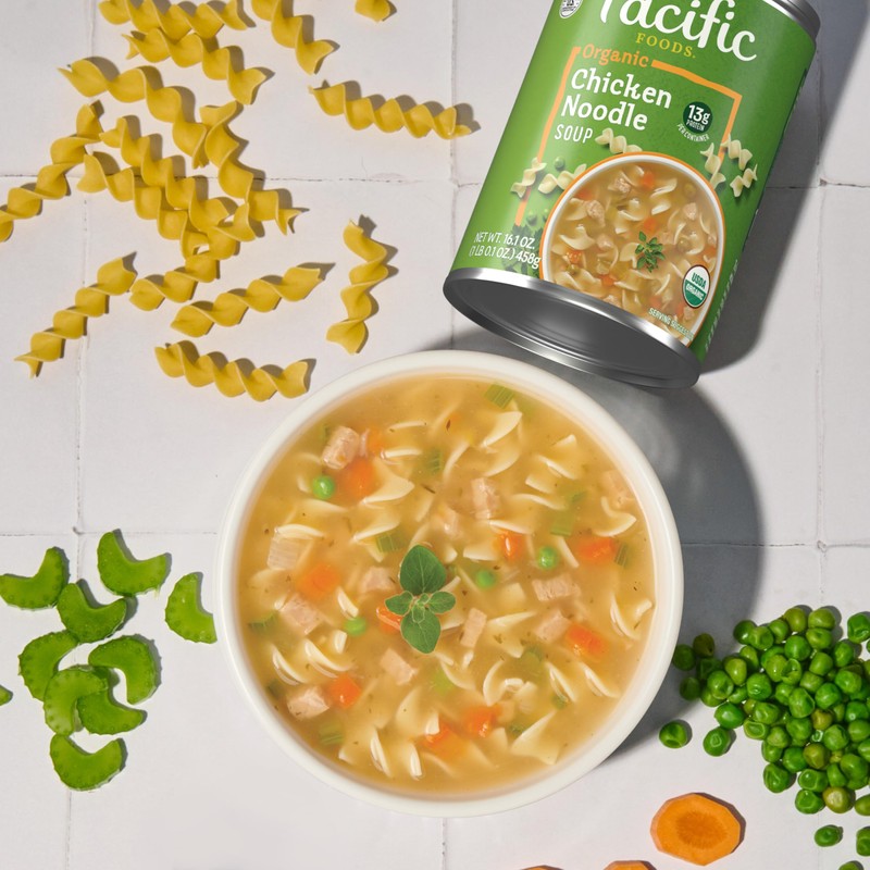 Pacific Foods Organic Chicken Noodle Soup, 16.1 oz Can (Pack