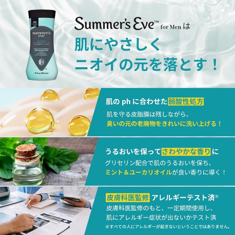 Summer's Eve For Men Active Cool Wash