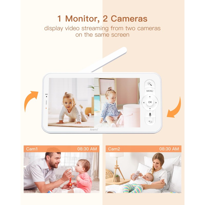 Arenti 5 Inch Wireless Display for Baby Camera, A4/B2/D3 Replacement