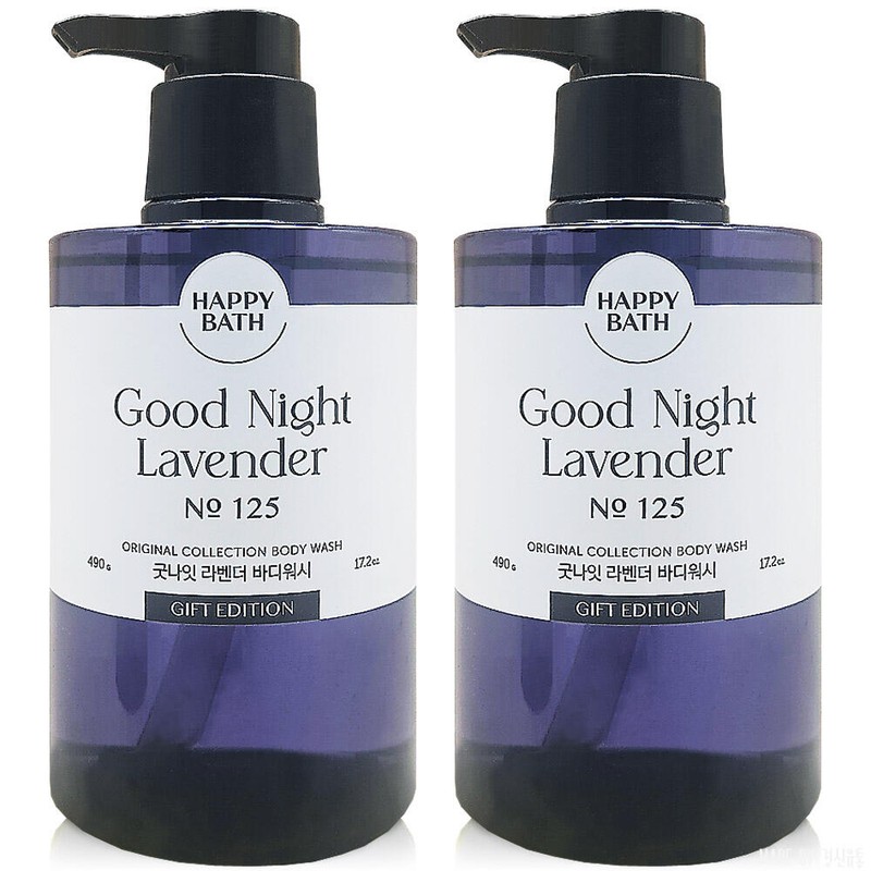 Happybath 해피바스 굿나잇 라벤더 바디워시 490g x2개 Happybath Goodnight Lavender