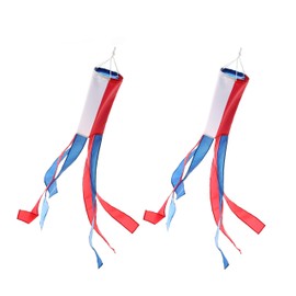 2 Pack France French WindSock Flag,Stripes Wind Socks For Yard And Garden Flag,Front Porch Hanging Waterproof Suitable For Every Season,40Inch.