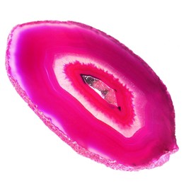 Natural Raw Mineral Stone for Crystal Therapy Meditation Crystals (FETTA AGATE PINK 5-6 CM)