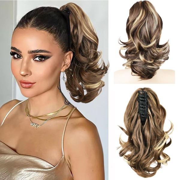 VCAY Ponytail Extension, 12 Inch Pony Tails Hair Extensions, Hold