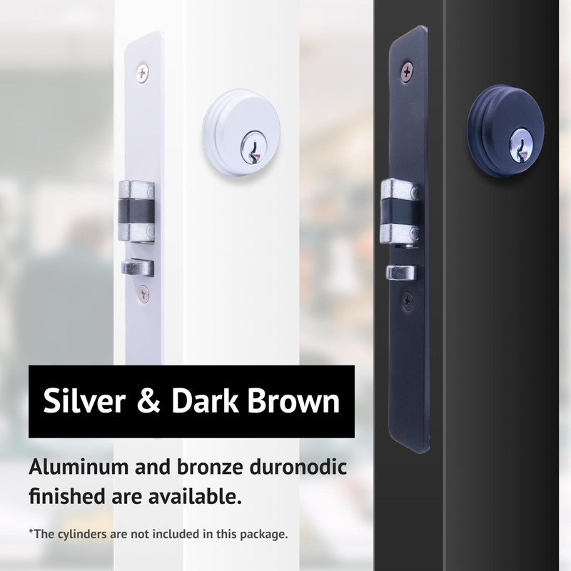 elox Narrow Stile Aluminum Door Mortise Deadlatch Lock, Handing reversible