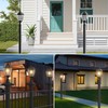 Solar Lamp Post Lights Outdoor Waterproof with Pier Mount Base,