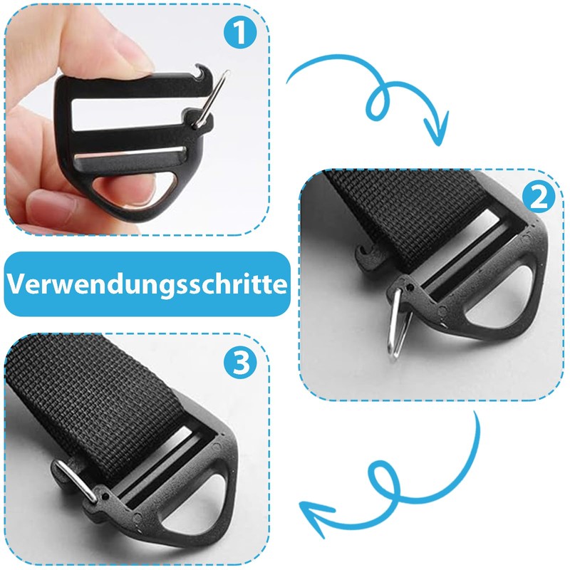 Soiftra Adjustable Buckles Webbing, Pack of 10 Buckles and Clasps,