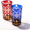 Fires 切子 4-Leaf on Clover 矢来 魚子 Tumbler Pair Stamped