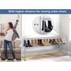 KEETDY 3-Tier Long Shoe Rack for Closet Metal Shoe Organizer
