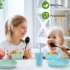 Mfacoy Wheat Straw Kids Plates and Bowls Set, Unbreakable Kids