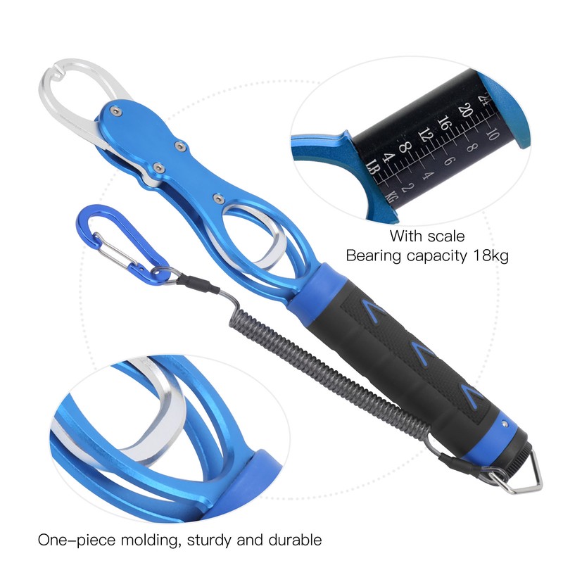Aluminum Alloy Fish Controller with Scale Portable Weighing Fishing Lip