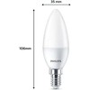 PHILIPS Bombilla LED de luz blanca cálida, 40 W, E14,