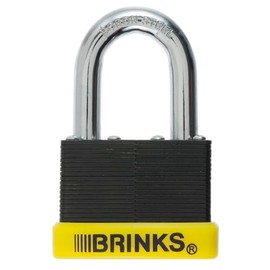 Brink's 50mm Laminated Steel Weather Resistant Padlock with Boron Shackle