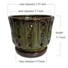 Grdthzey Ceramic Orchid Pots with Attached Saucer and Drainage Hole