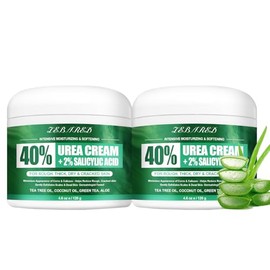 Crema de urea 40 por ciento para pies de máxima fuerza, más 2% ácido salicílico con ácido hialurónico, crema de urea para pies y manos para agrietado 