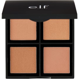 e.l.f. Cosmetics Bronzer Palette Paleta de Bronceadores Bronzed Beauty Tonos Café Cálidos Bronceados, Alta Pigmentación para un Acabado Radiante y Natural, Vegano y Libre de Crueldad Animal