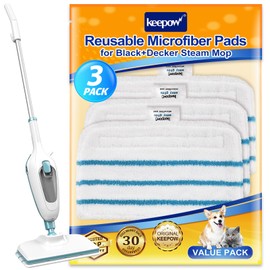 KEEPOW 3 x Black and Decker Steam Mop Wipes for Black Decker Steam Mop fsm1630s Steam Mop Alternative to FSMP20