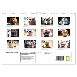 Cat humor at a glance, US-Version (Wall Calendar 2026 DIN A4 Landscape), CALVENDO 12 Month Wall Calendar