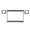 5pcs CD Radio Navigation Panel Trim Frame Carbon Fiber Sticker