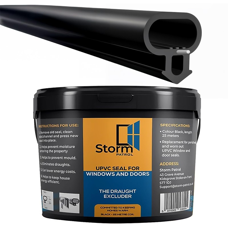 Storm Patrol™ 12 Meters UPVC Rubber Window and Door Seal,
