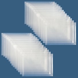 UNIMEIX 24 Pcs Stamp and Die Storage Pockets Reusable Storage Cases Seal Bags Transparent Plastic Folders for Cutting Dies Stencil Embossing Crafts (5.4" x 7.4")