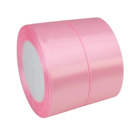 Cinta de satén de 1-1/2 pulgadas para envolver regalos Cinta de tela de 50 yardas para Navidad, cinta floral de seda para boda, fiesta, corona, cinta decorativa para coser suministros de lazo (04