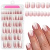 AddFavor Square Short Press on Nails, 120pc Cat Eye Press