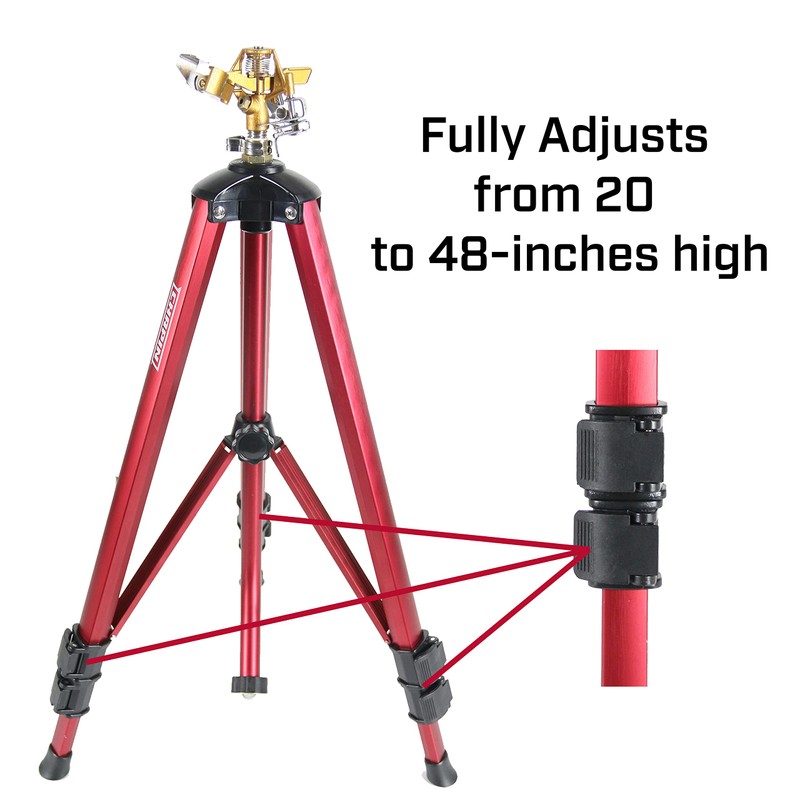 Chapin 4993: Heavy Duty Brass Head Tripod Impact Lawn Sprinkler,