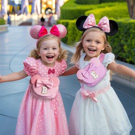 QLOVEA Gifts for Kids Teen Girls - 3 4 5 6 7 8 9 10 11 12 Year Old Girl Birthday Gifts, Initial Fanny Pack Belt Bag Pink E