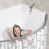 Tlooe Curved Shower Curtain Rod, 45-72 Inches Adjustable Curved Shower