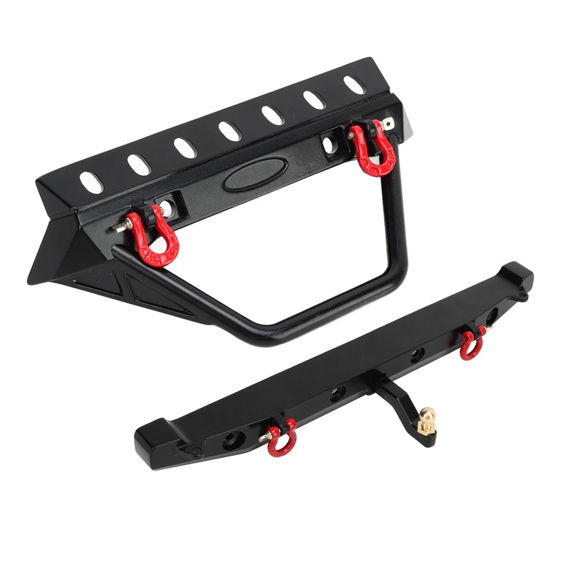 RC Crawler Bumper Black Front and Rear Bumper with Winch