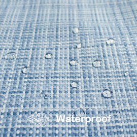 Kevin Textile Pack of 2 Decorative Outdoor Waterproof Pillow Covers Garden Cushion Sham Throw Pillowcase Shell for Patio Tent Couch 12x20 Inch Light Blue