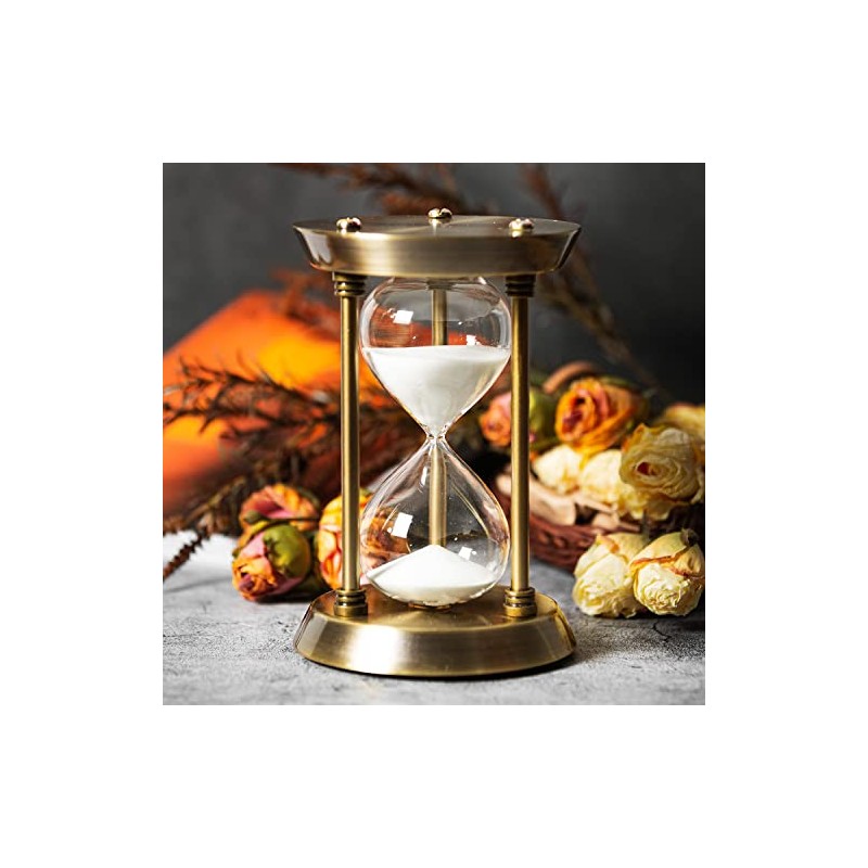 60 Minute Hourglass Sand Timer with Metal Frame, Big Size
